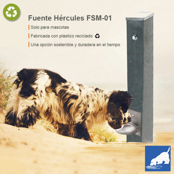 Fuente para canes.FSM-01 fabricada en plástico reciclado