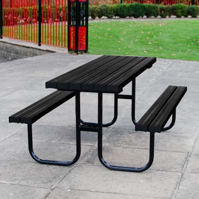 Mesa de picnic Bowland - Enviropol negro