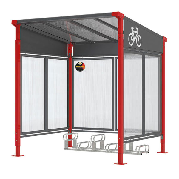 Refugio para bicis o máquinas de vending.Mod. Milán